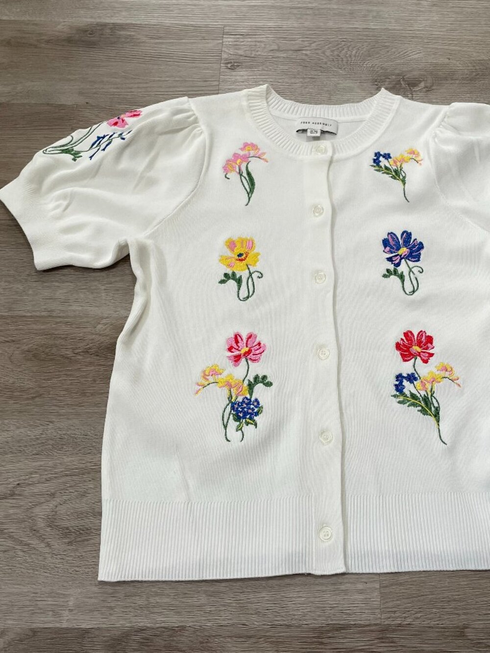 Embroidered Cardigan Sweater